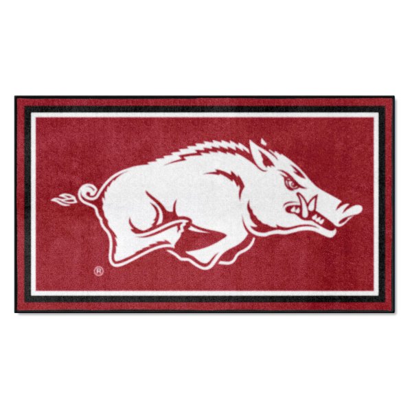 FanMats® - University of Arkansas 36" x 60" Nylon Face Plush Floor Rug with "Razorback" Logo