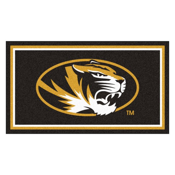 FanMats® - University of Missouri 36" x 60" Nylon Face Plush Floor Rug with "Oval Tiger" Logo