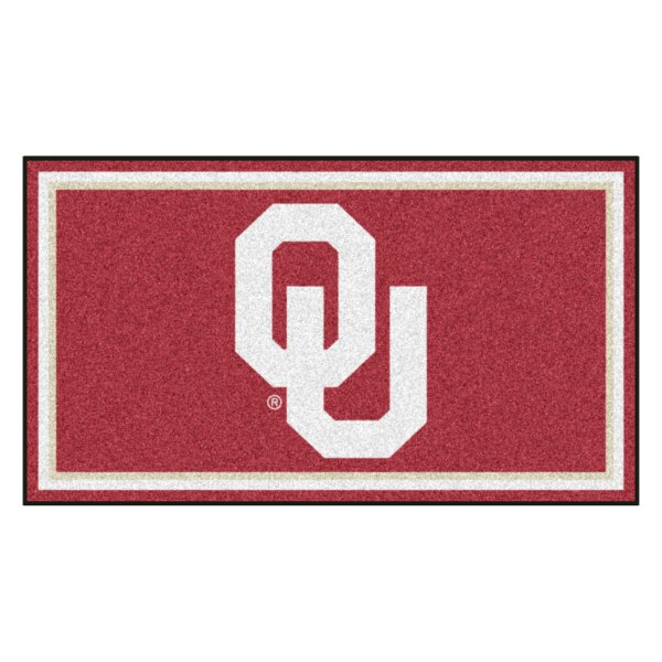 FanMats® - University of Oklahoma 36" x 60" Nylon Face Plush Floor Rug with "OU" Logo