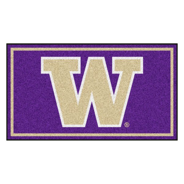 FanMats® - University of Washington 36" x 60" Nylon Face Plush Floor Rug with "W" Logo