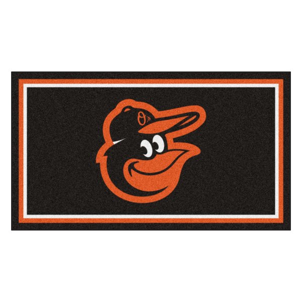 FanMats® - Baltimore Orioles 36" x 60" Nylon Face Plush Floor Rug with "Cartoon Bird" Logo