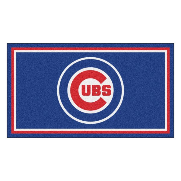 FanMats® - Chicago Cubs 36" x 60" Nylon Face Plush Floor Rug with "Circular Cubs" Primary Logo