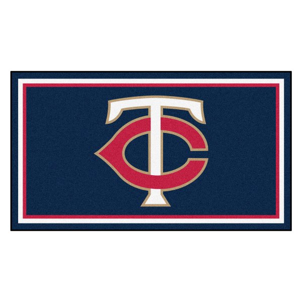 FanMats® - Minnesota Twins 36" x 60" Nylon Face Plush Floor Rug with "Circular Minnesota Twins" Logo