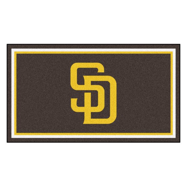 FanMats® - San Diego Padres 36" x 60" Nylon Face Plush Floor Rug with "SD" Logo