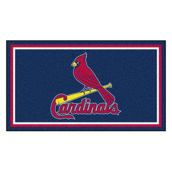 FanMats® - St. Louis Cardinals 36" x 60" Nylon Face Plush Floor Rug with "Cardinal with Bat & Cardinals Wordmark" Logo