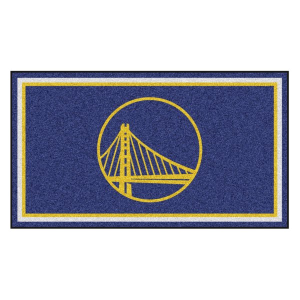 FanMats® - Golden State Warriors 36" x 60" Nylon Face Plush Floor Rug with "Circular Golden Gate" Logo