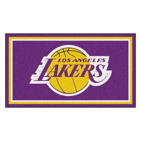 FanMats® - Los Angeles Lakers 36" x 60" Nylon Face Plush Floor Rug with "Lakers Primary" Logo