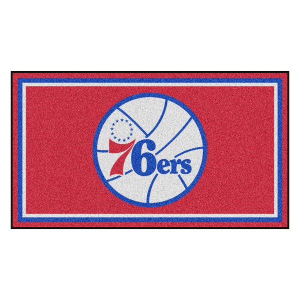 FanMats® - Philadelphia 76ers 36" x 60" Nylon Face Plush Floor Rug with "Circular Philadelphis 76ers" Logo