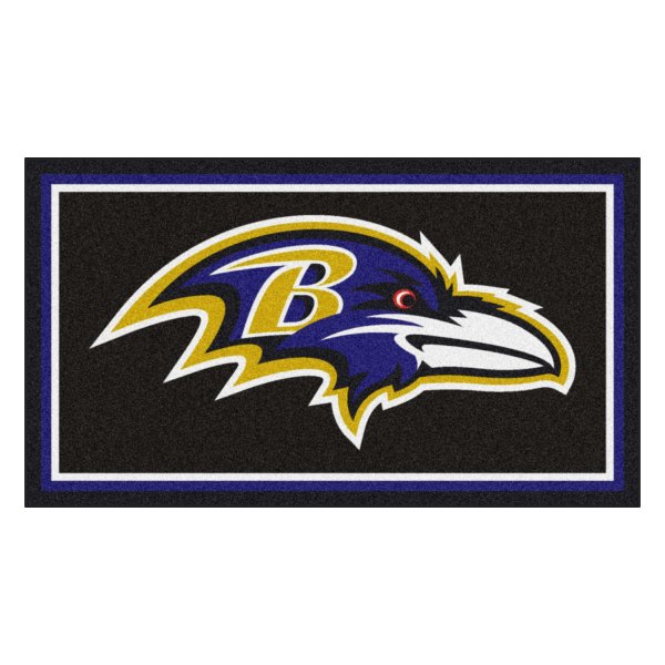 FanMats® - Baltimore Ravens 36" x 60" Nylon Face Plush Floor Rug with "Raven" Logo