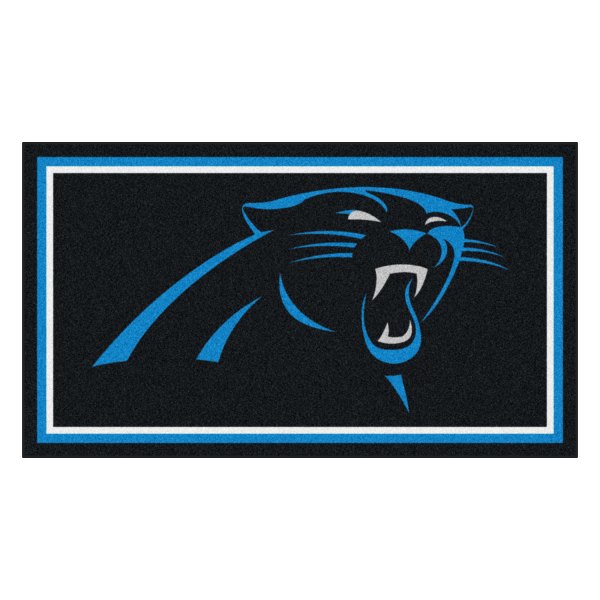 FanMats® - Carolina Panthers 36" x 60" Nylon Face Plush Floor Rug with "Panther" Logo