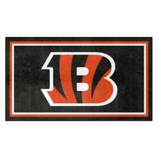 FanMats® - Cincinnati Bengals 36" x 60" Nylon Face Plush Floor Rug with "Striped B" Logo