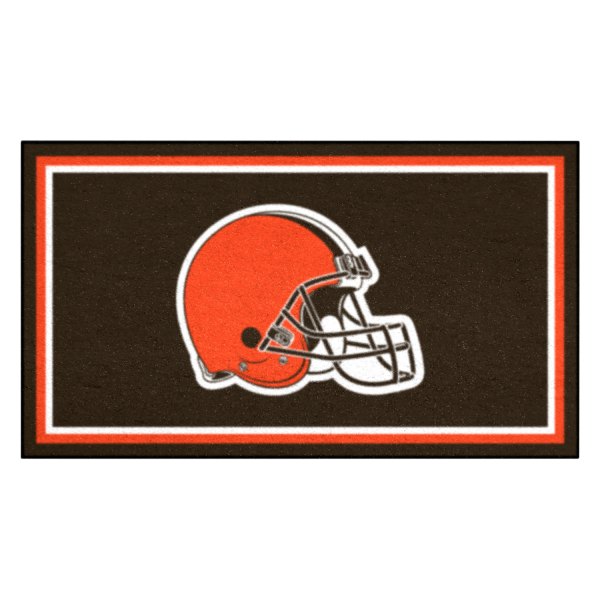 FanMats® - Cleveland Browns 36" x 60" Nylon Face Plush Floor Rug with "Browns Helmet" Logo