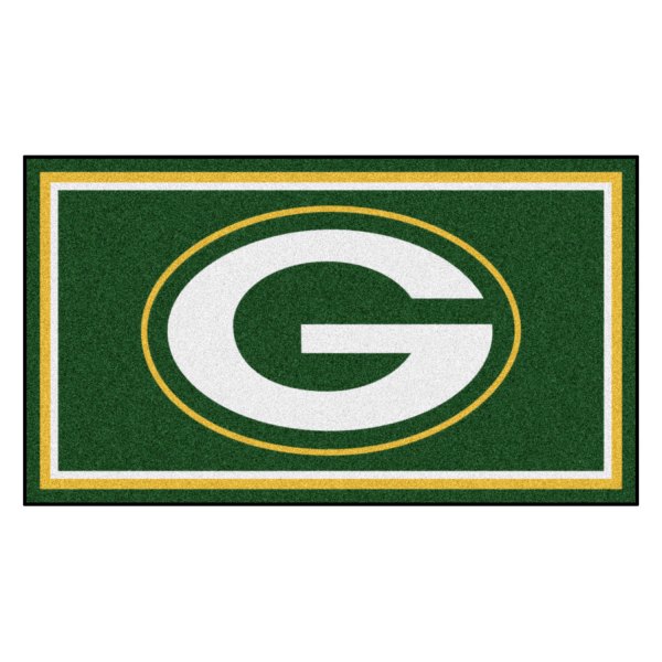 FanMats® - Green Bay Packers 36" x 60" Nylon Face Plush Floor Rug with "Oval G" Logo