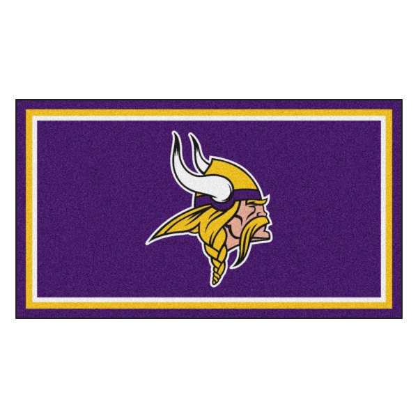 FanMats® - Minnesota Vikings 36" x 60" Nylon Face Plush Floor Rug with "Viking" Logo