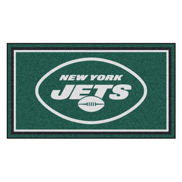 FanMats® - New York Jets 36" x 60" Nylon Face Plush Floor Rug with "Oval NY Jets" Logo