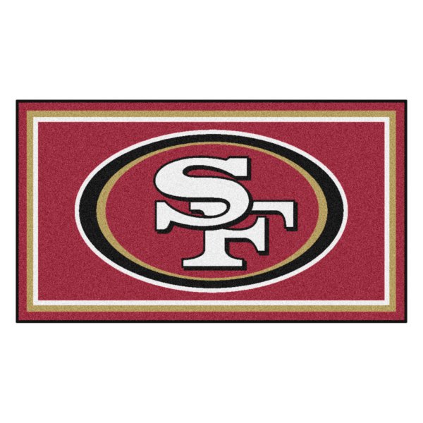 FanMats® - San Francisco 49ers 36" x 60" Nylon Face Plush Floor Rug with "Oval 49ers" Logo