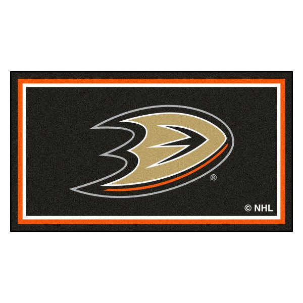 FanMats® - Anaheim Ducks 36" x 60" Nylon Face Plush Floor Rug with "Duck Foot" Logo