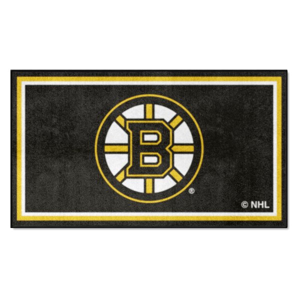 FanMats® - Boston Bruins 36" x 60" Nylon Face Plush Floor Rug with "Spoked-B" Logo