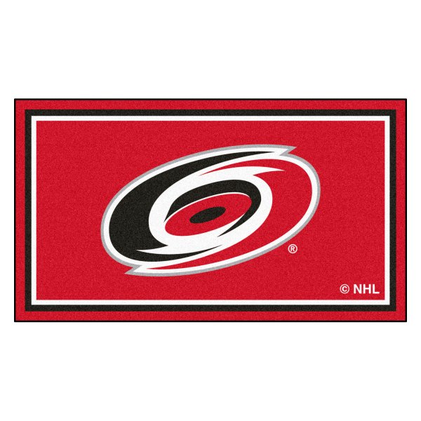 FanMats® - Carolina Hurricanes 36" x 60" Nylon Face Plush Floor Rug with "Eye of Hurricane" Logo