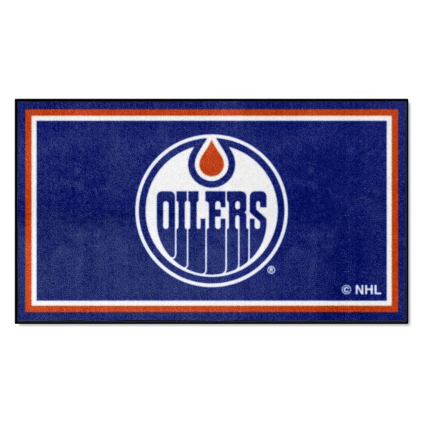 FanMats® - Edmonton Oilers 36" x 60" Nylon Face Plush Floor Rug with "Circle Oilers" Logo