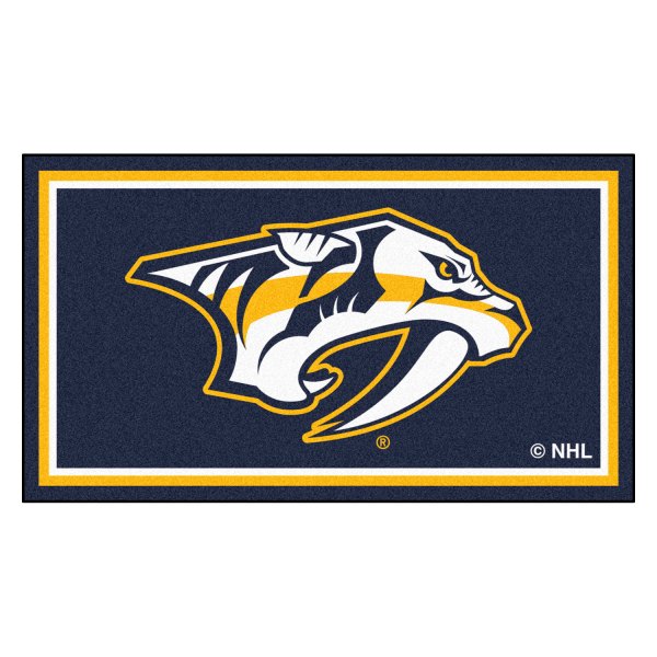 FanMats® - Nashville Predators 36" x 60" Nylon Face Plush Floor Rug with "Saber Tooth Tiger" Logo