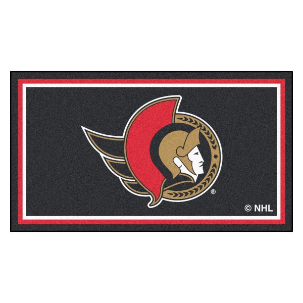 FanMats® - Ottawa Senators 36" x 60" Nylon Face Plush Floor Rug with "Senator" Logo