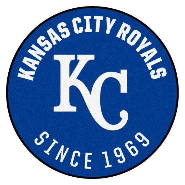 FanMats® - Cooperstown Retro Collection 1969 Kansas City Royals 27.6" Dia Nylon Face Starter Mat