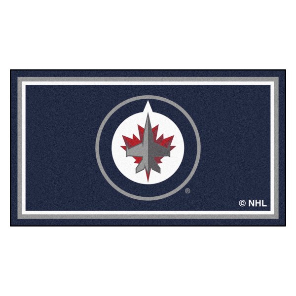 FanMats® - Winnipeg Jets 36" x 60" Nylon Face Plush Floor Rug with "Jets Primary" Logo