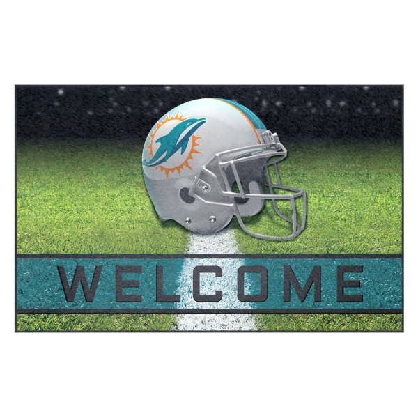 FanMats® - Miami Dolphins 18" x 30" Crumb Rubber Door Mat with "Dolphin" Logo