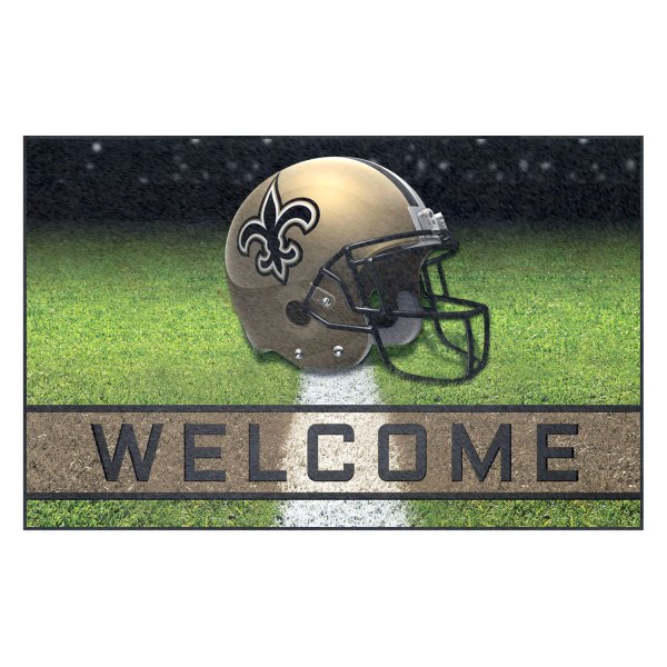 FanMats® - New Orleans Saints 18" x 30" Crumb Rubber Door Mat with "Fluer-De-Lis" Logo