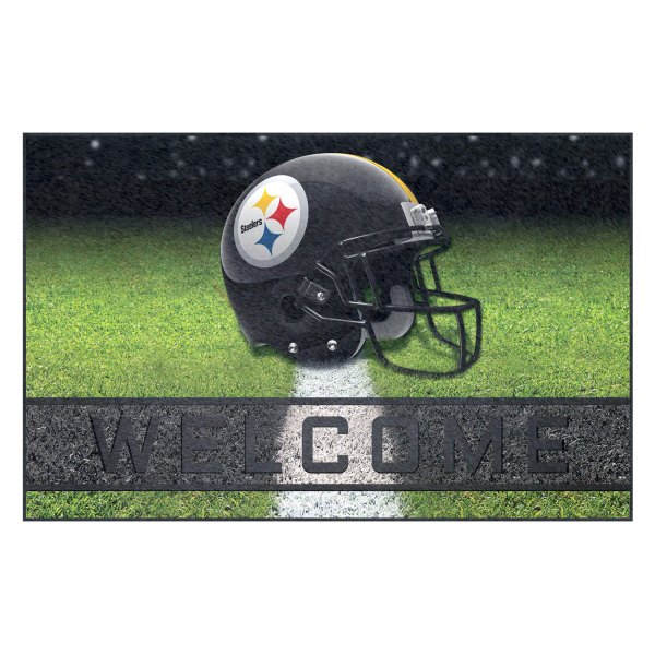 FanMats® - Pittsburgh Steelers 18" x 30" Crumb Rubber Door Mat with "Steelers" Logo