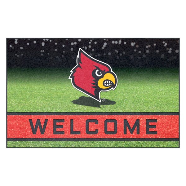FanMats® - University of Louisville 18" x 30" Crumb Rubber Door Mat with "Cardinal" Logo