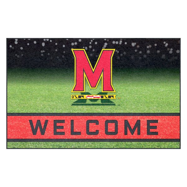 FanMats® - University of Maryland 18" x 30" Crumb Rubber Door Mat with "M & Flag Strip" Logo
