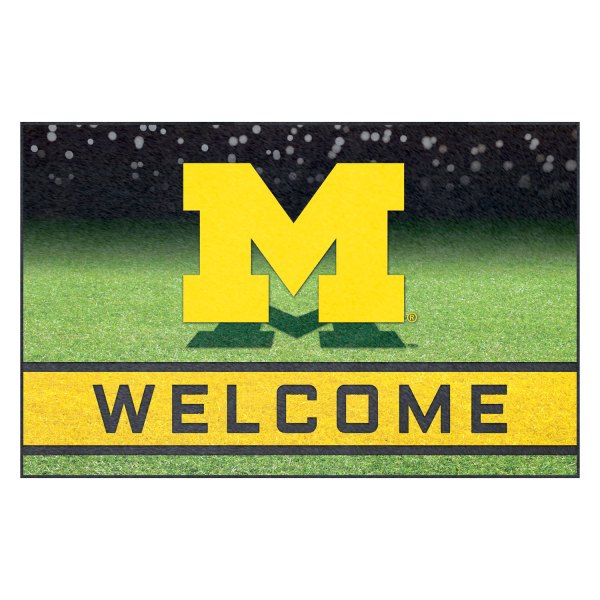 FanMats® - University of Michigan 18" x 30" Crumb Rubber Door Mat with "Block M" Logo
