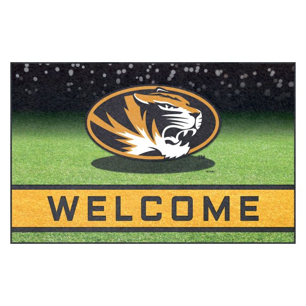 FanMats® - University of Missouri 18" x 30" Crumb Rubber Door Mat with "Oval Tiger" Logo