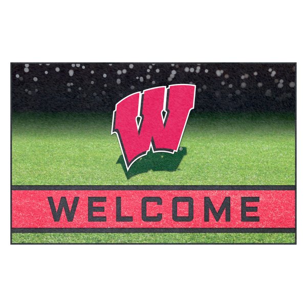 FanMats® - University of Wisconsin 18" x 30" Crumb Rubber Door Mat with "W" Logo