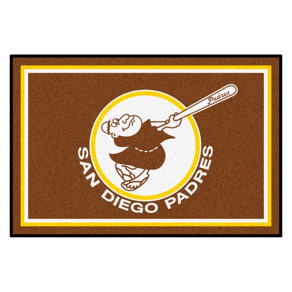 FanMats® - Cooperstown Retro Collection 1969 San Diego Padres 48" x 72" Nylon Face Ultra Plush Floor Rug