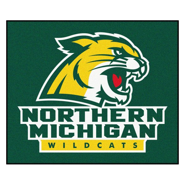 FanMats® - Northern Michigan University 59.5" x 71" Nylon Face Tailgater Mat with "Wildcat" Logo & Wordmark