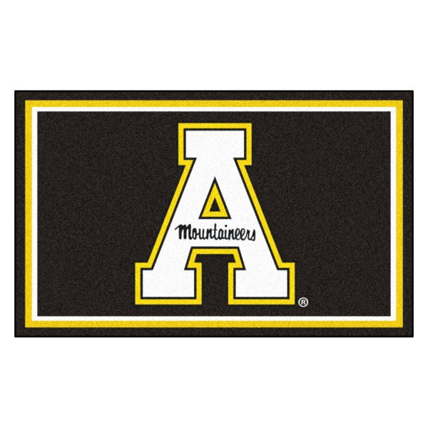 FanMats® - Appalachian State University 48" x 72" Nylon Face Ultra Plush Floor Rug with "A & Mountaineers" Logo