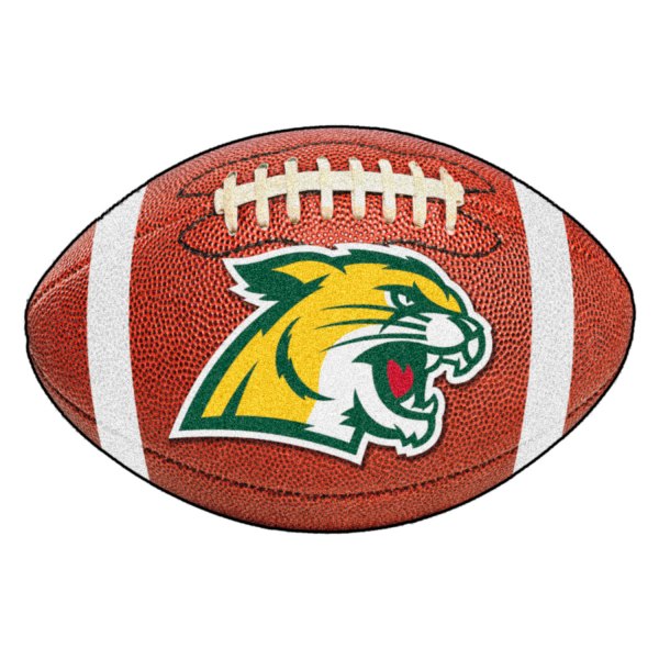 FanMats® - Northern Michigan University 20.5" x 32.5" Nylon Face Football Ball Floor Mat with "Wildcat" Logo & Wordmark