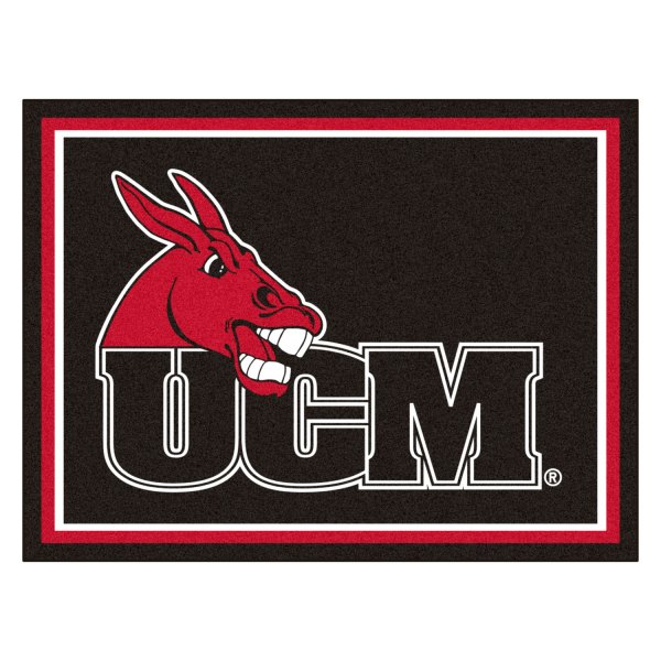 FanMats® - University of Central Missouri 96" x 120" Nylon Face Ultra Plush Floor Rug with "Mule & UCM" Logo