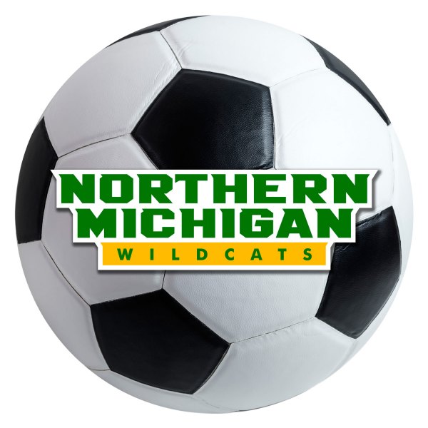 FanMats® - Northern Michigan University 27" Dia Nylon Face Soccer Ball Floor Mat with Wordmark