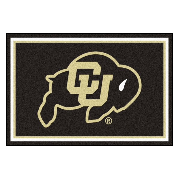 FanMats® - University of Colorado 60" x 96" Nylon Face Ultra Plush Floor Rug with "CU & Buffalo" Logo