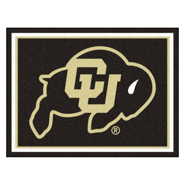 FanMats® - University of Colorado 96" x 120" Nylon Face Ultra Plush Floor Rug with "CU & Buffalo" Logo