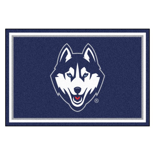 FanMats® - University of Connecticut 60" x 96" Nylon Face Ultra Plush Floor Rug with "Husky" Logo