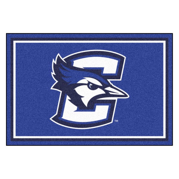 FanMats® - Creighton University 60" x 96" Nylon Face Ultra Plush Floor Rug with "C & Blue Jay" Logo