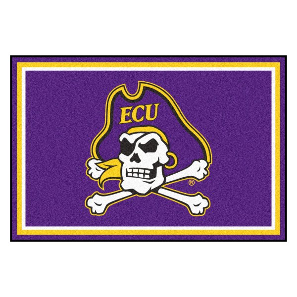 FanMats® - East Carolina University 60" x 96" Nylon Face Ultra Plush Floor Rug with "Pirate Skull" Logo