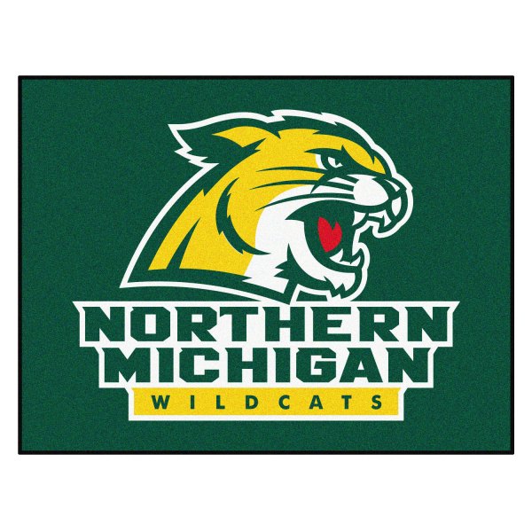 FanMats® - Northern Michigan University 33.75" x 42.5" Nylon Face All-Star Floor Mat with "Wildcat" Logo & Wordmark