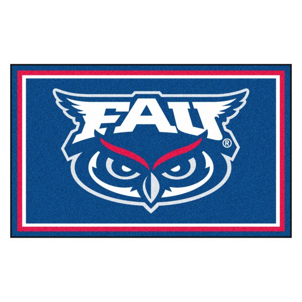FanMats® - Florida Atlantic University 48" x 72" Nylon Face Ultra Plush Floor Rug with "FAU Owl" Logo