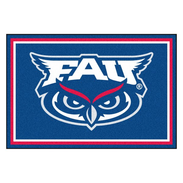 FanMats® - Florida Atlantic University 60" x 96" Nylon Face Ultra Plush Floor Rug with "FAU Owl" Logo